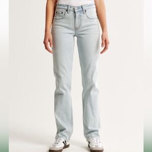 Mid Rise Straight Leg Jeans